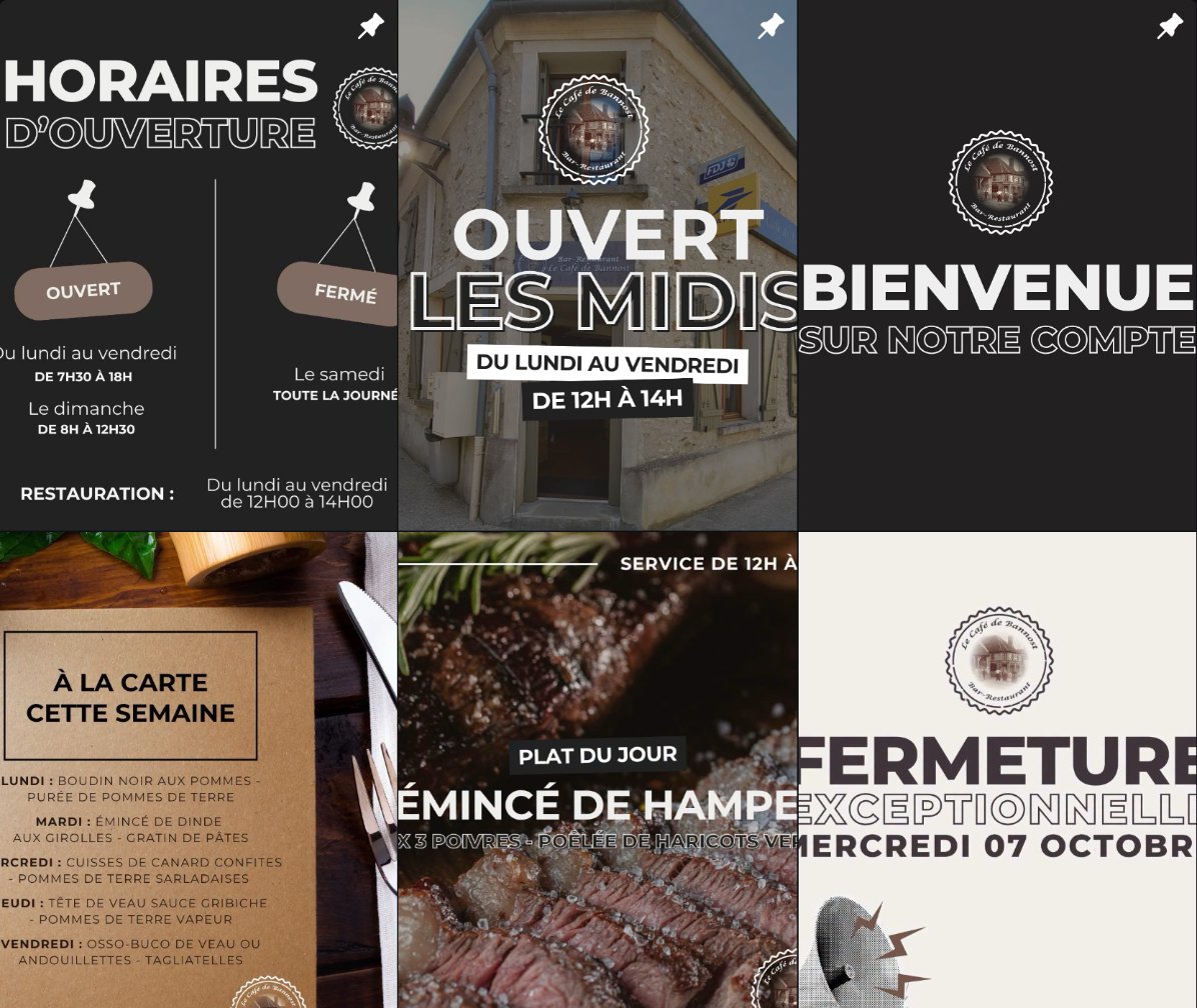 Publications Instagram du Café de Bannost